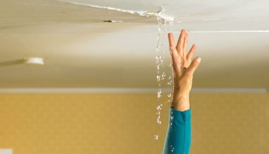 Ceiling water damage cleanup